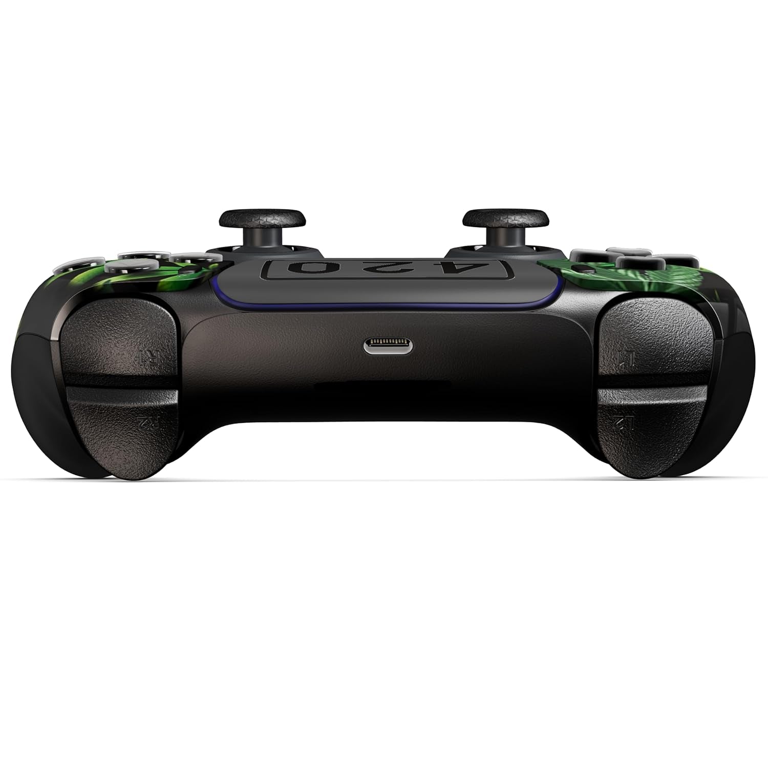 Custom Wireless Unmodified Pro Controller for PS5 with Exclusive Unique Design (420 Black)